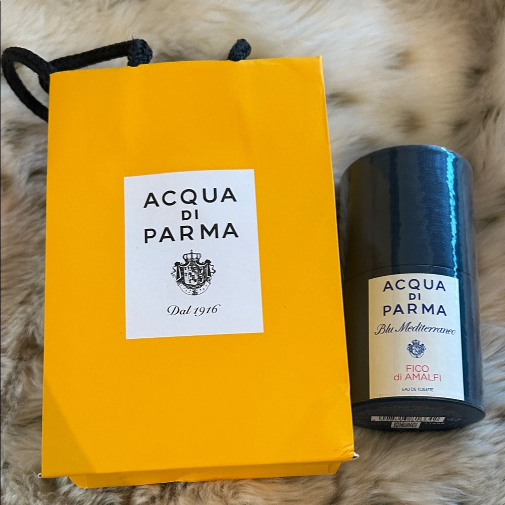 Acqua Di Parma Blu Mediterraneo Fico di Amalfi with Yellow Bag. Beautiful scent